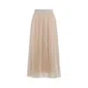 Fabiana Filippi Flowing Pleated Maxi Skirt With Elastic Waistband In Neutral