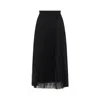 Fabiana Filippi Pleated Maxi Skirt With Sheer Overlay And High Waistband