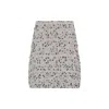 Fabiana Filippi Beige Frayed-knot Donegal Tweed Mini Skirt In Gray
