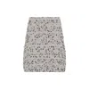 Fabiana Filippi Beige Frayed-knot Donegal Tweed Mini Skirt In Gray