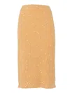 Fabiana Filippi Sequin-embellished Knitted Skirt In Arancione