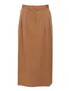 Fabiana Filippi Camel Colored Midi Skirt In Brown