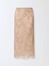 Fabiana Filippi Macramé Lace Skirt In Brown