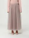 Fabiana Filippi Skirt  Woman Color Blush Pink In Neutral