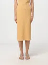 Fabiana Filippi Sequin-embellished Knitted Skirt In Tangerine