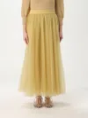 Fabiana Filippi A-line Tulle Midi Skirt In Yellow