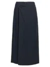 Fabiana Filippi Pleat-detail Midi Skirt In Blue
