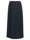 Fabiana Filippi Pleat-detail Midi Skirt In Blue