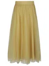 Fabiana Filippi A-line Tulle Midi Skirt In Grey