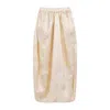 Fabiana Filippi Silk Midi Skirt Floral Pattern In Multicolor
