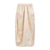 Fabiana Filippi Silk Midi Skirt Floral Pattern In Multicolor