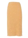Fabiana Filippi Sequin-embellished Knitted Skirt In Orange