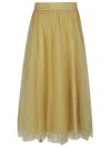 Fabiana Filippi A-line Tulle Midi Skirt In Oro