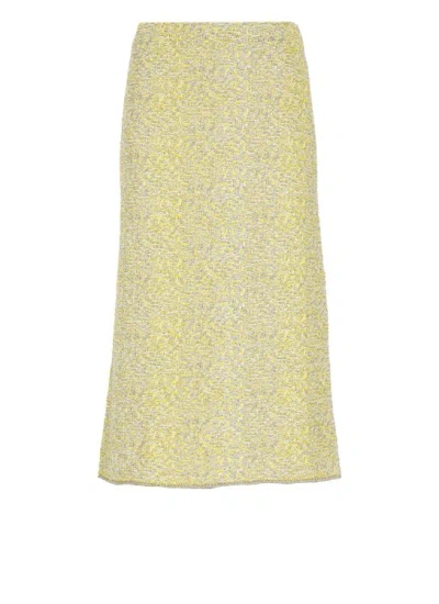 Fabiana Filippi Skirt With Lurex Details In Yellow