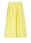 Fabiana Filippi Pleated Cotton Skirt With Contrasting Polka Dots
