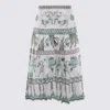 Fabiana Filippi A-line High-waisted Pleated Printed Midi Skirt In Multi