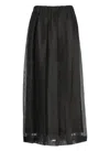 Fabiana Filippi Long Pleated Skirt Skirts Black In Black