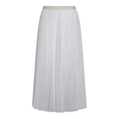 Fabiana Filippi Elastic Belted Midi Skirt In White