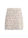 Fabiana Filippi Textured Wool And Alpaca Blend Skirt With Frayed Hem In Neutral