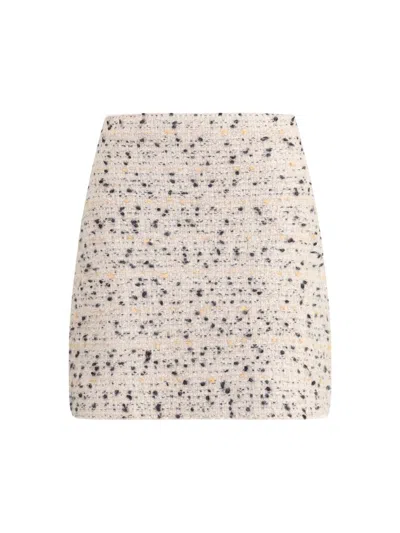 Fabiana Filippi Textured Wool And Alpaca Blend Skirt With Frayed Hem In Gray