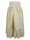 Fabiana Filippi Front-tie Midi Skirt In Neutral