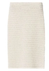 Fabiana Filippi White Virgin Wool Knit Skirt In White
