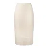 Fabiana Filippi White Virgin Wool Knit Skirt In White
