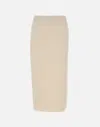 Fabiana Filippi White Virgin Wool Knit Skirt In White