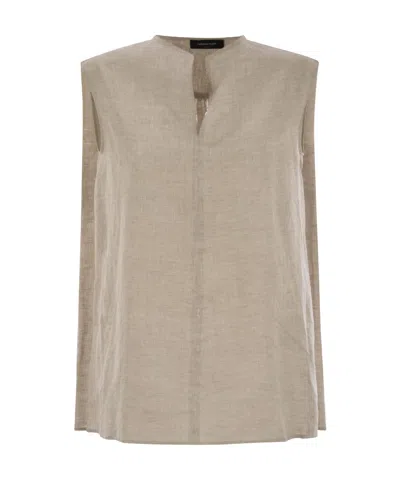 Fabiana Filippi Sleeveless Blouse In Beige