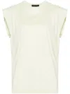 Fabiana Filippi Sleeveless Cotton T-shirt In Green