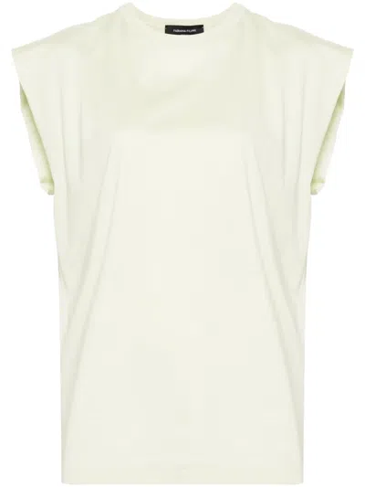 Fabiana Filippi Sleeveless Cotton T-shirt In Green