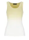 Fabiana Filippi Gradient Effet Ribbed Tank Top In White