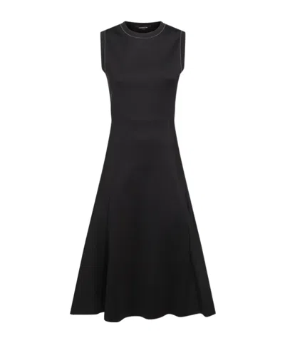 FABIANA FILIPPI FABIANA FILIPPI FLARED SLEEVELESS MIDI DRESS