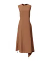 Fabiana Filippi Asymmetric-hemline Midi Dress In Brown