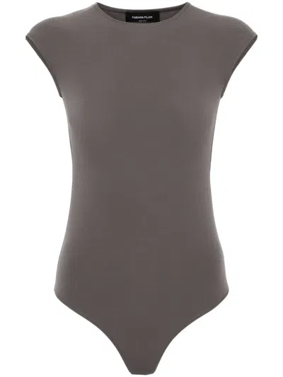 Fabiana Filippi Sleeveless Jersey Bodysuit In Grey
