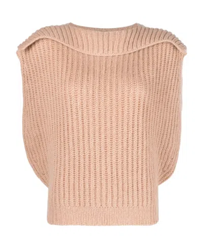 Fabiana Filippi Sleeveless Knit Top In Nude