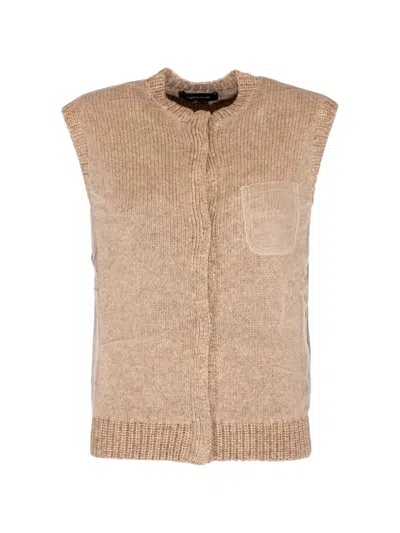 Fabiana Filippi Sleeveless Knitted Vest In Neutral