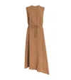Fabiana Filippi Asymmetric-hemline Midi Dress In Brown