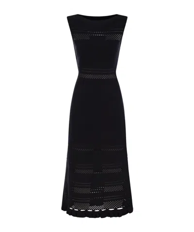 Fabiana Filippi Sleeveless Open Back Dress In Black