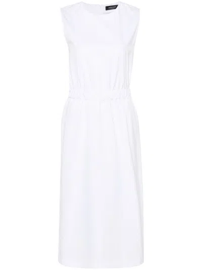 Fabiana Filippi V-neck Sleeveless Midi Dress In White