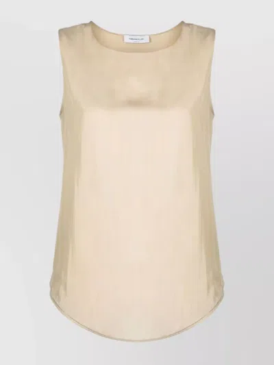 FABIANA FILIPPI SLEEVELESS ROUND HEM LIGHTWEIGHT SHEER TOP