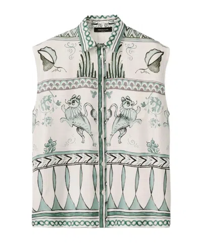 FABIANA FILIPPI FABIANA FILIPPI PRINTED SATIN TWILL T-SHIRT