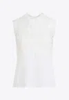 Fabiana Filippi Sleeveless Silk Lace Top