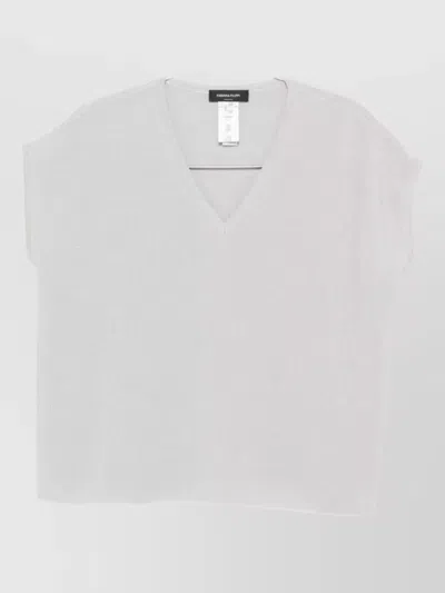 Fabiana Filippi Sleeveless Top Relaxed Fit V Neckline In White