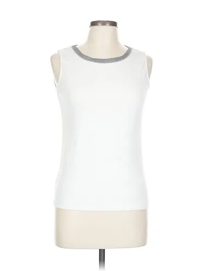 Pre-owned Fabiana Filippi Sleeveless Top White Boatneck Tops