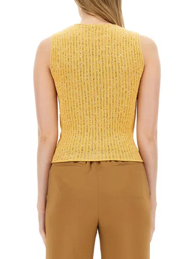FABIANA FILIPPI SLEEVELESS TOP WITH PAILLETTES