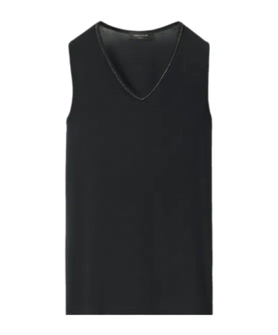 Fabiana Filippi Sleeveless Vest In Schwarz