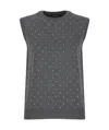 Fabiana Filippi Crystal-embellished Vest In Black