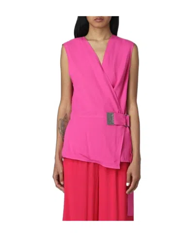 Fabiana Filippi Sleeveless Vest In Pink