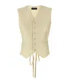 Fabiana Filippi Silk Vest With Adjustable Tie Back In White